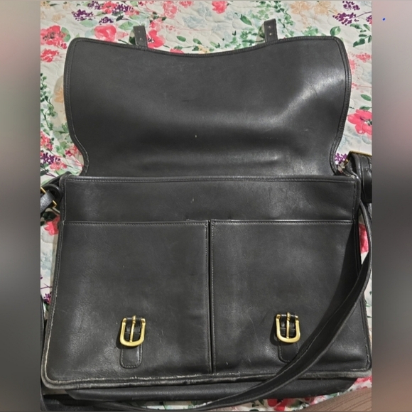 COACH VINTAGE BLACK BRIEFCASE - Picture 4 of 9